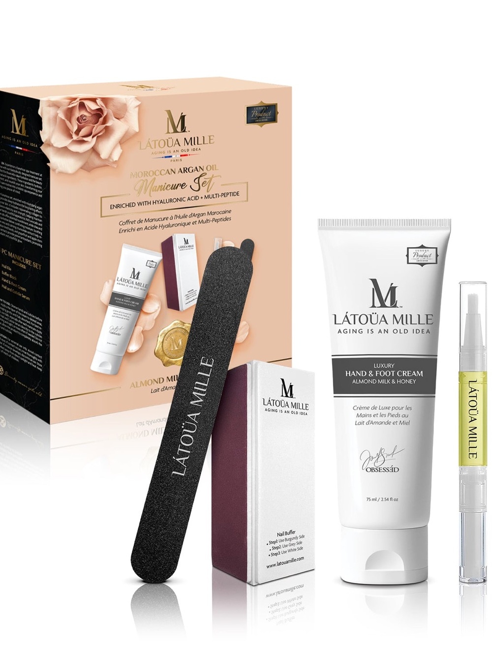 Moroccan Argan Oil Manicure Set Enriched with Hyaluronic Acid and Multi-Peptide
